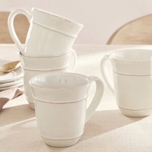Pottery Barn Cambria Stoneware Set of 7 Mugs in Stone